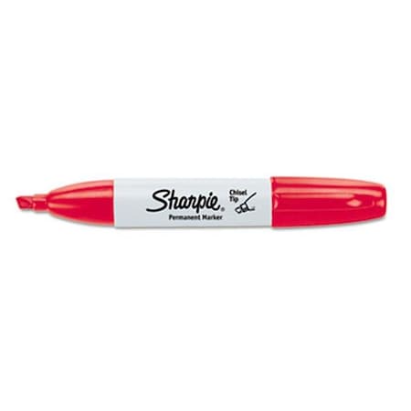 Sanford Red Permanent Marker, Wide Chisel Tip 38202